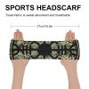 Adjustable Stretch Elastic Hair Bands, Moisture Absorbing Workout Headband for Running, Cycling, Football, Yoga Compatible with Norse Viking Vegvisir Runic Compass view 2