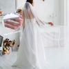 Flimire 118 Bridal Cathedral Veils 1 Tier Long Wedding Veil for Brides Veil with Comb Simple Soft Tulle (Lvory 118''(300cm) length*118''(300cm) width) view 3