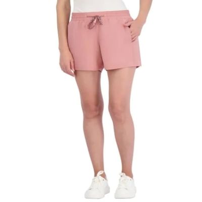 Pacific Trail Elastic Waist Band Side Pockets Ladies' Casual Shorts (US, Alpha, X-Large, Regular, Regular, Pink)