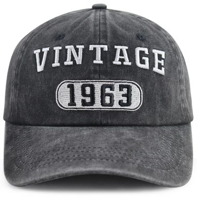 63th Birthday Gifts for Women Men, 63 Years Old Party Decorations Hat, Vintage 1963 Retired Baseball Cap, Funny Fathers Mothers Day Retirement Gifts