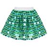 Girls Skirt Green Sequin Mermaid Sparkly Mini Tutu Belly Dance Party Size 4-5 view 1