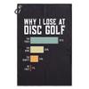 Msticey Why I Lose at Disc Golf Microfiber Sport Towel with Clip, Great Disc Golf Gifts for Grandpa, Dad, Father's Day, Disc-Golf Accessories for Men, Women view 1