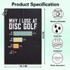 Msticey Why I Lose at Disc Golf Microfiber Sport Towel with Clip, Great Disc Golf Gifts for Grandpa, Dad, Father's Day, Disc-Golf Accessories for Men, Women view 2