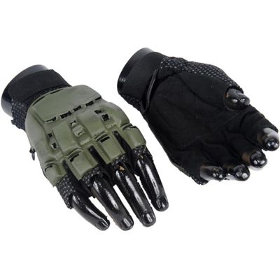 Lancer Tactical Kevlar Airsoft Tactical Hard Knuckle Gloves (Olive Drab, Extra Large)