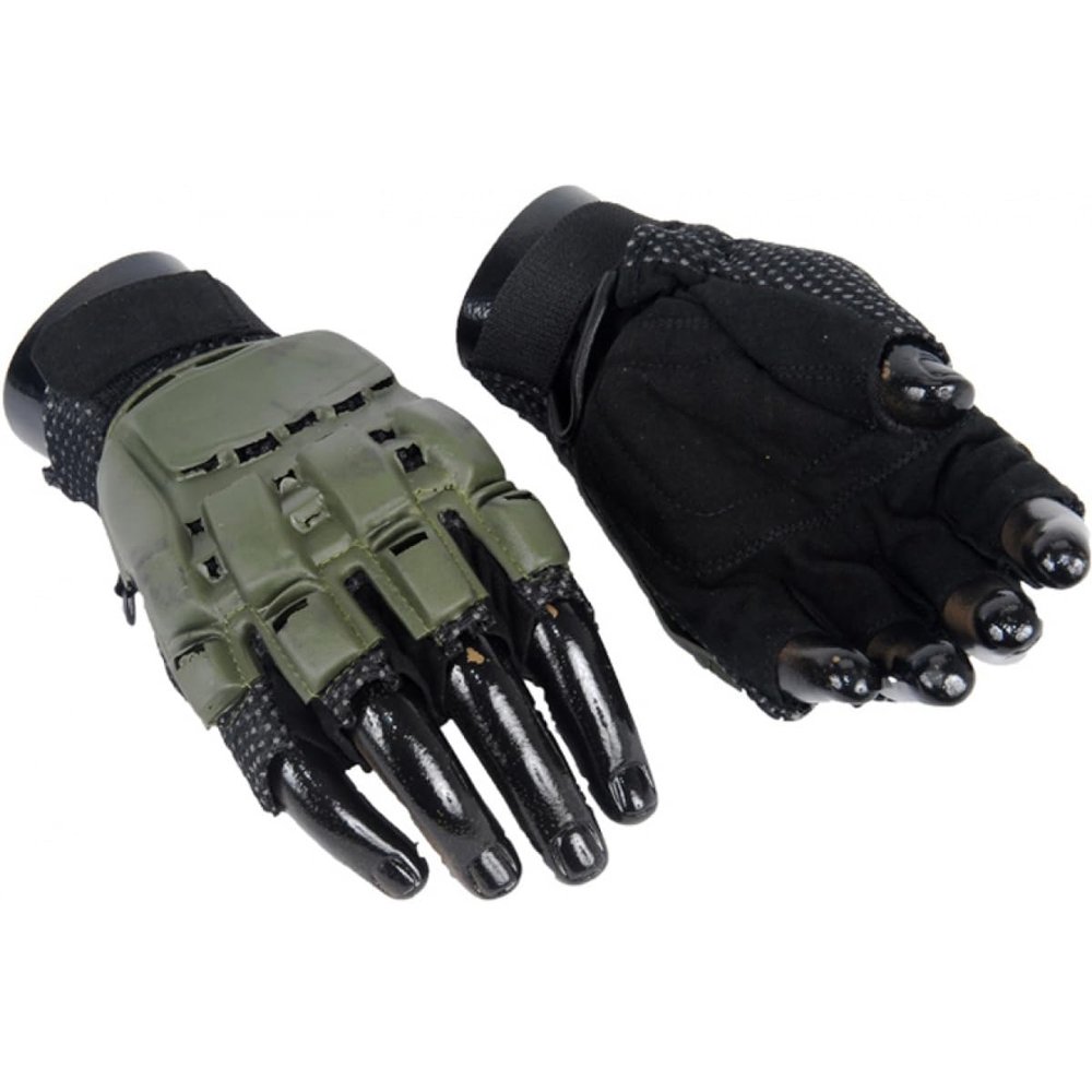 Lancer Tactical Kevlar Airsoft Tactical Hard Knuckle Gloves (Olive Drab, Extra Large)