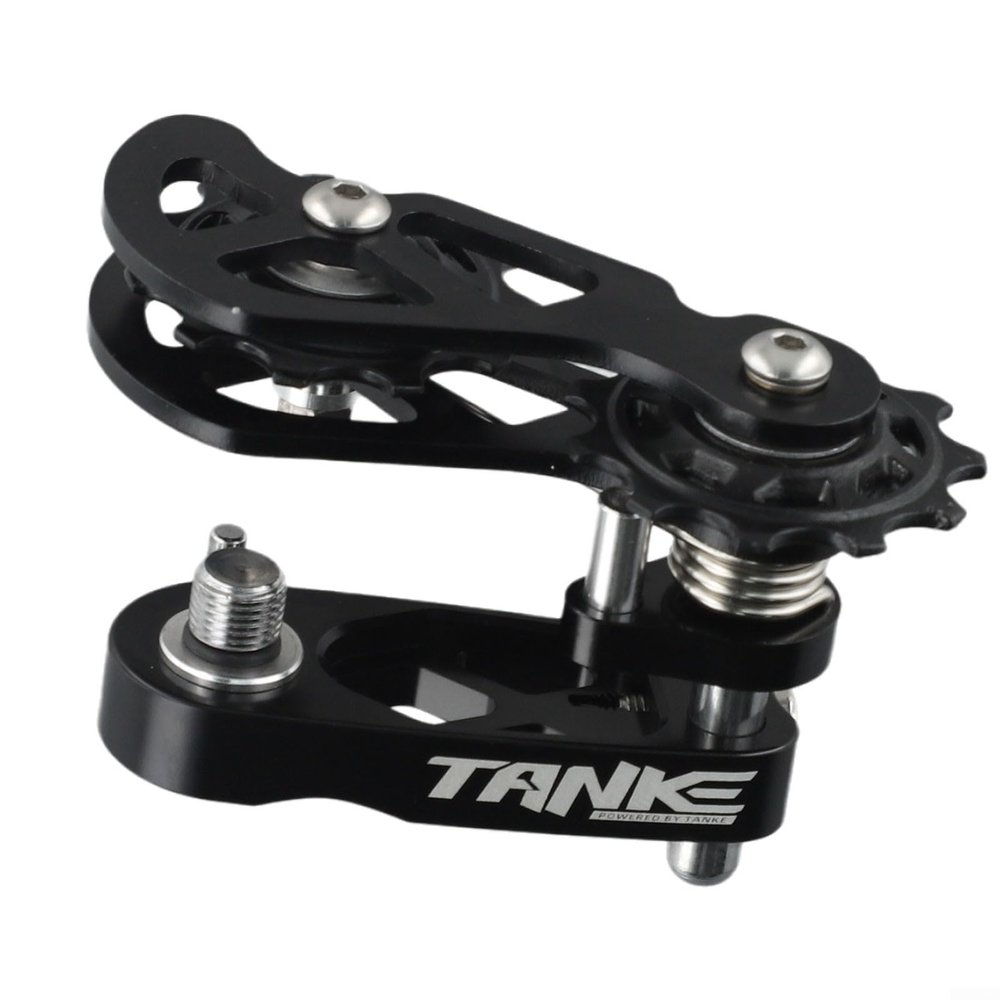 Bicycles Chain Tensioner For 8 12 Speed Bicycles With Multi-segment Tension Adjustment And Double Spring Chain Guide, Noiseless Performance(Black)