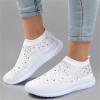 Sneakers For Women Black And Gold Walking Shoes for Women Slip On Lightweight Sock Sneakers Non Slip Comfortable Casual Fashion Running Tennis Athletic Gym Shoes view 2