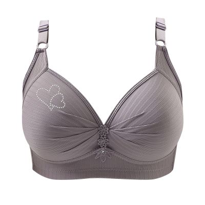Bras for Women No Underwire Adjustable Push Up Bras Full Coverage Support Bralette Plus Size Everyday Bra Gray