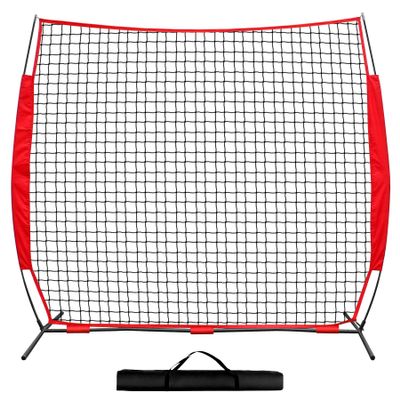 7x7 ft Barricade Backstop Net, Sports Barrier Net, Multi-Sport Backstop Net with Carry Bag - Baseball, Softball, Lacrosse, Soccer, Basketball, Tennis - Protective Screen for Practice