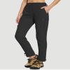 MOURCE Womens Hiking Pants Lightweight Quick Dry - Waterproof Summer Travel Pants with Pockets, Black view 2