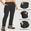 MOURCE Womens Hiking Pants Lightweight Quick Dry - Waterproof Summer Travel Pants with Pockets, Black view 3