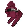 2T Girls Clothes Toddler Fall Winter Outfits Long Sleeve Hoodie Tops + Elastic Sweatpants 2 Piece Red 2-3 Years Old view 1