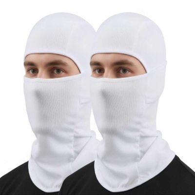 White Ski Mask Balaclava Shiesty Mask Men Women Winter Face Mask 2 Pack Adult Motorcycle Helmet Full Face Cover Football Snowboard