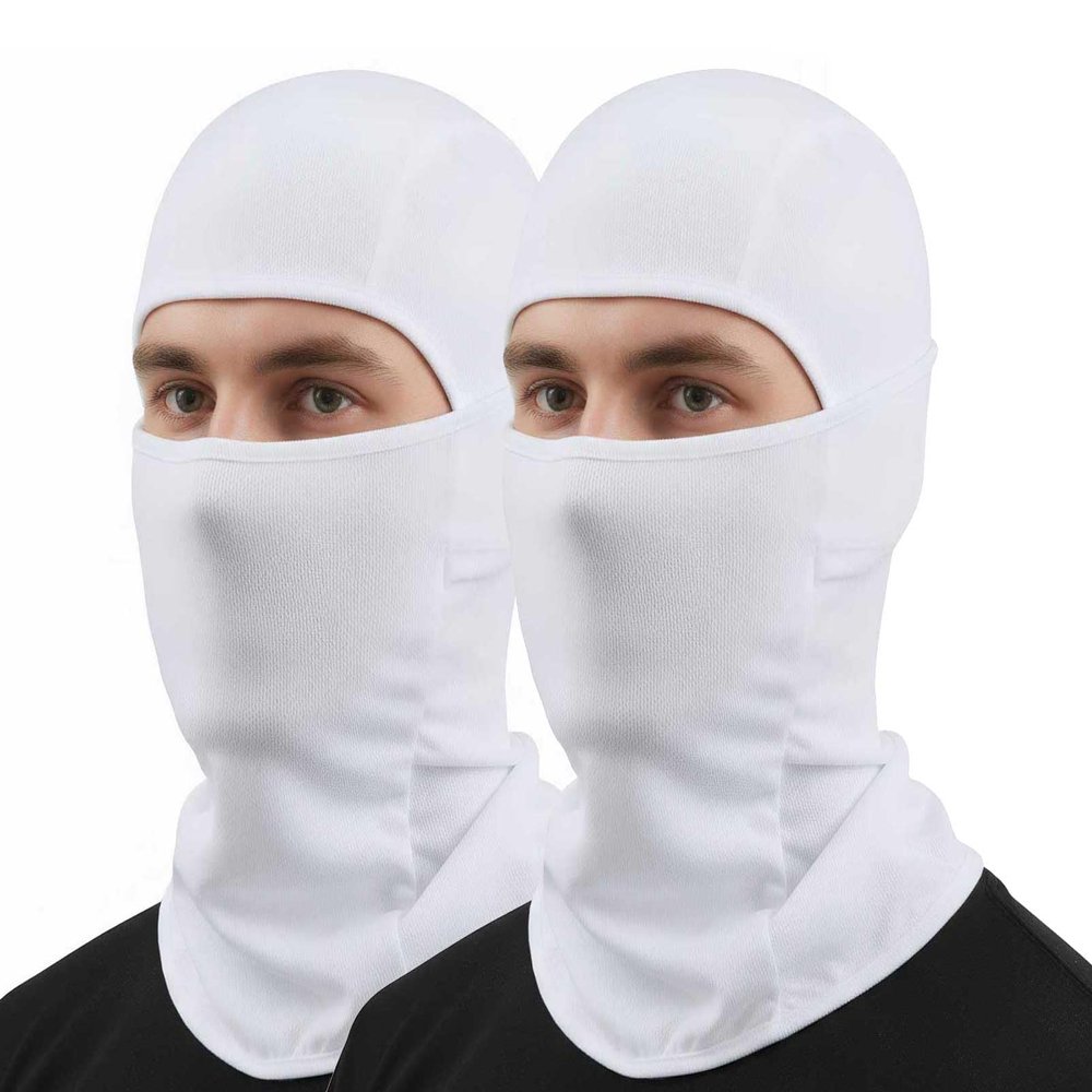 White Ski Mask Balaclava Shiesty Mask Men Women Winter Face Mask 2 Pack Adult Motorcycle Helmet Full Face Cover Football Snowboard