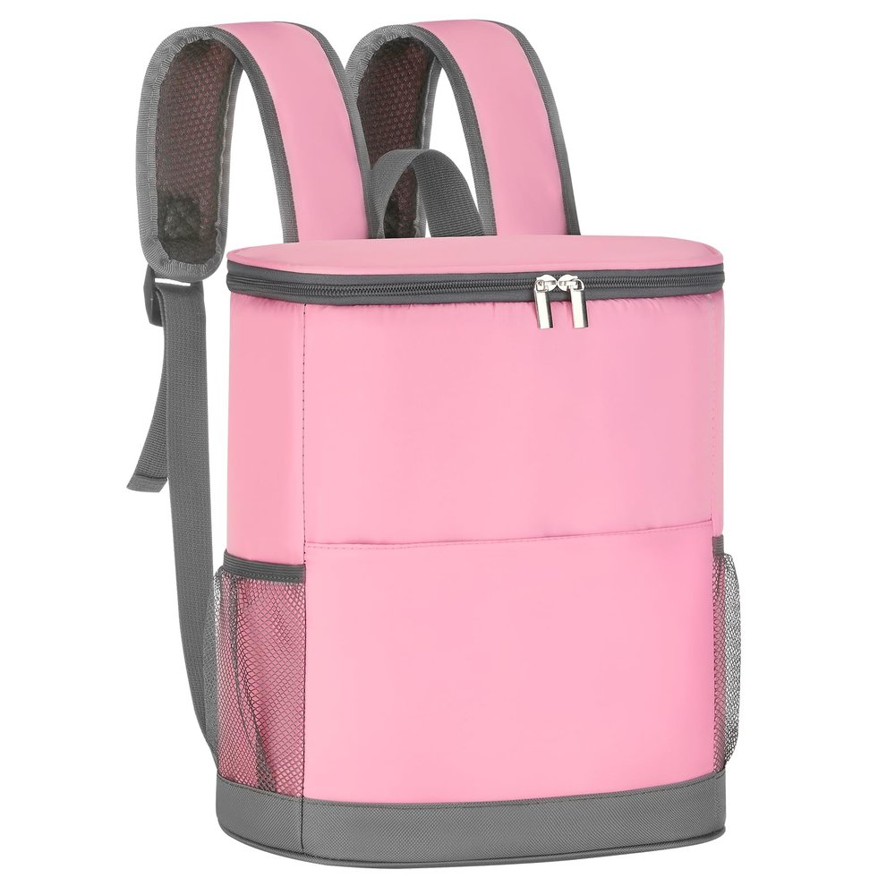 Insulated Cooler Backpack 30 Cans - Leak Proof Beer Backpack Lightweight Cooler Bag for Travel, Camping, Beach, Lunch (Pink - 1pcs)