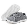 HOBIBEAR Kids Barefoot Shoes Minimalist | Zero Drop | Wide Width Fashion Sneaker Boys/Girls Toddler/Little/Big(A-Grey, 4 Big Kid) view 2