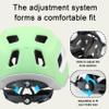 OUWOR Bike Helmet for Adult & Youth, Lightweight MTB Helmet with Adjustable Visor for Mountain/Road Cycling, 2 Sizes for Men Women Boys Girls (Yellow+Green) view 3