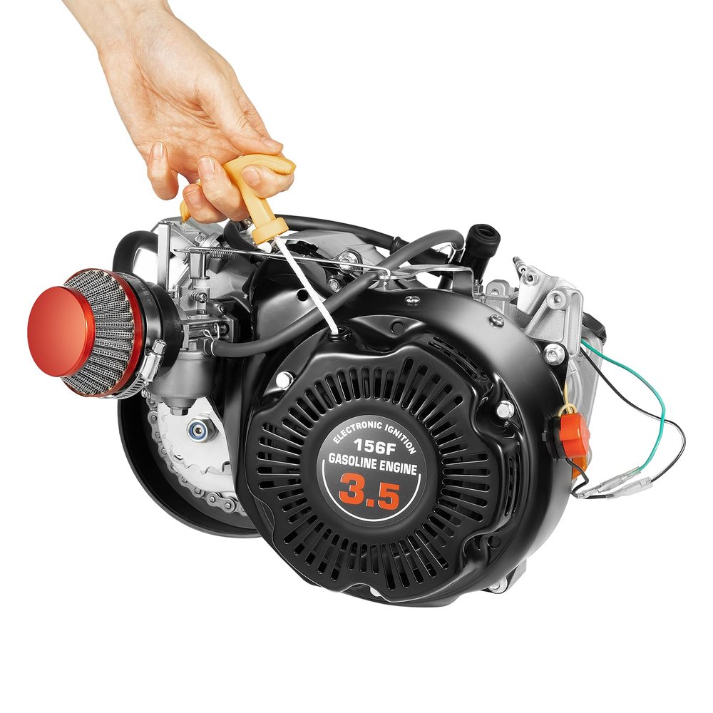 100cc Bicycle Engine Kit, 4-Stroke Single Cylinder Gas Petrol Motorized Bike Kit, Petrol Gas Motor Kit Engine,Bicycle Gasoline Engine Motor Scooter Kit,Gas Engine for Bicycle (Chain Drive)