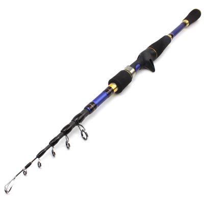 High Carbon 1.8M-2.7M Spinning Casting Fishing Rod Telescopic Trout Travel Pole Lure Weight 7-28G Lure Rod Telescopic Fishing Rod (Color : A, Size : 1.8 M) (B 2.7 m)