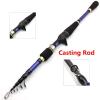 High Carbon 1.8M-2.7M Spinning Casting Fishing Rod Telescopic Trout Travel Pole Lure Weight 7-28G Lure Rod Telescopic Fishing Rod (Color : A, Size : 1.8 M) (B 2.7 m) view 2