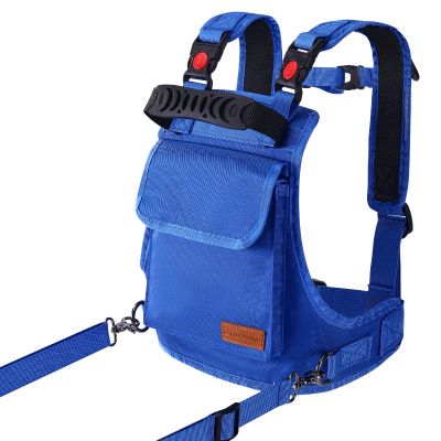 Odoland Ski and Snowboard Training Harness for Kids, Skiing Strap with Backpack, Adjustable Seat Strap and Easy Lift Handle, Speed Control Teaching, Perfect for Kid Beginners Boy and Girl, Blue