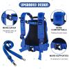 Odoland Ski and Snowboard Training Harness for Kids, Skiing Strap with Backpack, Adjustable Seat Strap and Easy Lift Handle, Speed Control Teaching, Perfect for Kid Beginners Boy and Girl, Blue view 2