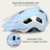 OUWOR Bike Helmet for Adult, Lightweight MTB Helmet with Adjustable Visor for Mountain/Road Cycling, 2 Sizes for Men Women (Blue) view 4