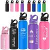 Greaxid Personalized Water Bottles for Teacher 12/18/24/32/40OZ Custom Water Bottle with Straw Lid Customized Engraved Stainless Steel Insulated Bottles with Name for Adults view 1