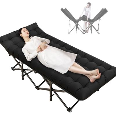 Folding Bed Cot with Mattress, Camping Cots for Sleeping Comfortable Guest Bed for Adults 600D Oxford Portable Folding Outdoor Cots for Office/Home Nap/Outdoor Travel(190 * 71 * 49cm)
