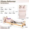 Pilates Reformer Machine, Quick-Assembly Foldable Studio Grade Pilates Equipment for Gym and Home, Oak Wood Pilates Reformer with Reformer Accessories view 2