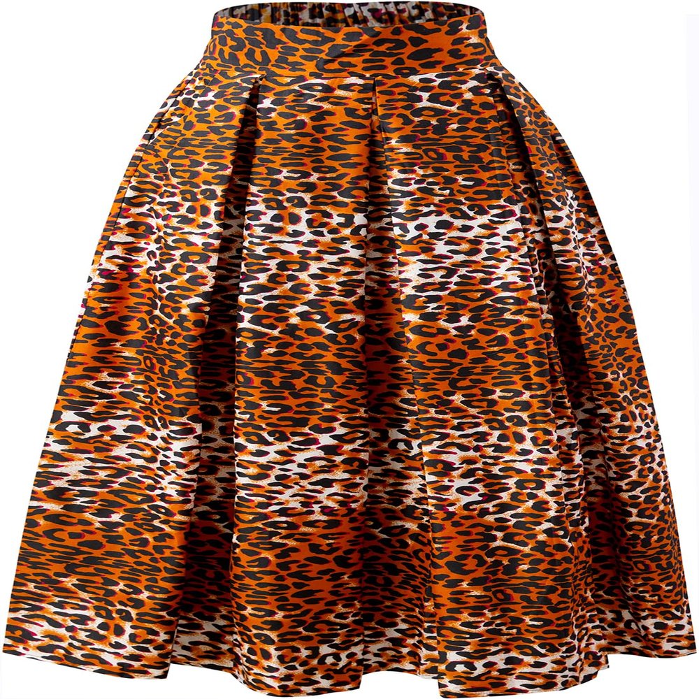 SHENBOLEN Women African Traditional Costume Ankara Print Skirt Dashiki Long Skirts(XX-Large,O)