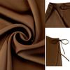 VULHVDJU Women's High Waist A-line Mini Wrap Skirts Tie Knot Belted Waist Skater Summer Beach Vintage Flared Skirts (Brown,Medium) view 4