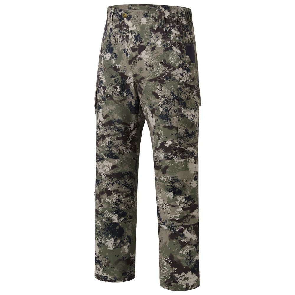 BASSDASH Invis Mens Stretch Hunting Pants Water Resistant Camo Fishing Pant