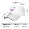 ERUYQIGU Thyroid Cancer Awareness Snapback Cap Adult Washed Dad Hat Breathable Baseball Cap Adjustable Retro Polo Hats White view 2