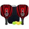 KUAVETO Carbon Fiber Pickleball Paddles Set, All The DIY Fun You can Have with Zebra-BM443 Pattern Custom Made Honeycomb Polymer Core- Includes 2 Paddles, 4 Balls, and a Carry Bag view 1