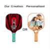 KUAVETO Carbon Fiber Pickleball Paddles Set, All The DIY Fun You can Have with Zebra-BM443 Pattern Custom Made Honeycomb Polymer Core- Includes 2 Paddles, 4 Balls, and a Carry Bag view 3