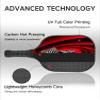 KUAVETO Carbon Fiber Pickleball Paddles Set, All The DIY Fun You can Have with Zebra-BM443 Pattern Custom Made Honeycomb Polymer Core- Includes 2 Paddles, 4 Balls, and a Carry Bag view 4