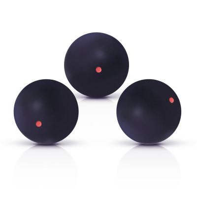 Flylin Single Dot Squash Ball, Squash Balls High Bounce for Competition Training, 37mm Beginner Sports Squash Ball Pack of 3 (Single Red Dot)