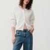 Women's Casual Cardigan Sweater Button Down Crewneck Soft Knit Lightweight Going Out Pullover Tops(White,XL) view 2