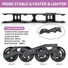 Professional Inline Skates for Women Men, COSMOID Roller Skate Blades Adult Male Female, Size 5-13Professional Fitness Roller Skates Blades for Unisex (Black, USM8-9/USL9-9.5) view 3