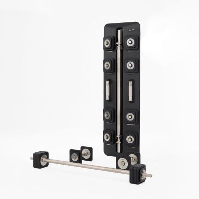 DHT Adjustable Dumbbells, Wall-Mounted Dumbbell Barbell Set with Rack, Free Weights Dumbbells, All-Purpose Fitness, Anti-Rolling, Weights Set for Home, Gym, Office, 2.2-50 lbs, 2 in 1 Black