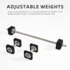 DHT Adjustable Dumbbells, Wall-Mounted Dumbbell Barbell Set with Rack, Free Weights Dumbbells, All-Purpose Fitness, Anti-Rolling, Weights Set for Home, Gym, Office, 2.2-50 lbs, 2 in 1 Black view 3