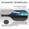 KUAVETO Carbon Fiber Pickleball Paddles Set, All The DIY Fun You can Have with Wolf-BP232 Pattern Custom Made Honeycomb Polymer Core- Includes 2 Paddles, 4 Balls, and a Carry Bag view 4