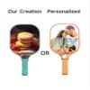 KUAVETO Carbon Fiber Pickleball Paddles Set, All The DIY Fun You can Have with Macaroon-BP175 Pattern Custom Made Honeycomb Polymer Core- Includes 2 Paddles, 4 Balls, and a Carry Bag view 3