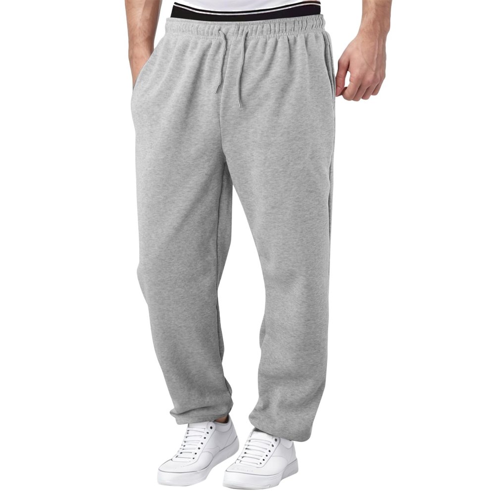 Jogger Sweatpants Men Casual Fleece Joggers with Pockets Loose Fit Athletic Bottoms Jogger Pants Running Workout Sweat Pants