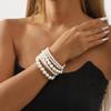 Sither 6 Pack Pearls Bracelets for Women Pearls Bracelets Set Boho Jewelry for Halloween Prom Party Christmas Gift view 3