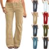 Casual Chion High Waisted Wide Leg Dress Pants for Women - Stretch Twill Baggy Bootcut Flare Trousers - Business Casual Chinos - Brown view 1