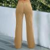 Casual Chion High Waisted Wide Leg Dress Pants for Women - Stretch Twill Baggy Bootcut Flare Trousers - Business Casual Chinos - Brown view 2