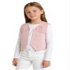 renvena Boys Cowboy Western Suede Vest Kids Halloween Themed Party Fringed Dressy Waistcoat Pink 16 Years view 3
