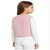 renvena Boys Cowboy Western Suede Vest Kids Halloween Themed Party Fringed Dressy Waistcoat Pink 16 Years view 4